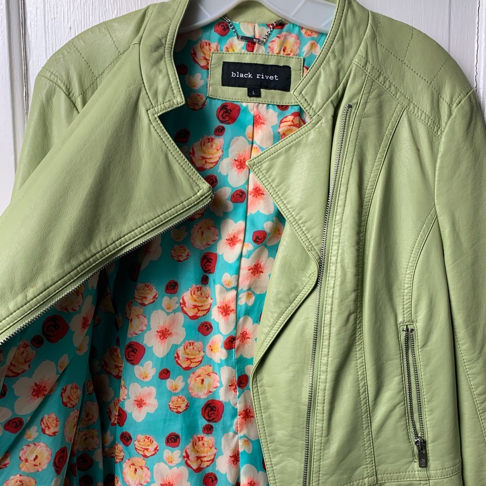 Black River Lime Green Leather Jacket